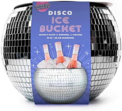 NPW Disco Ball Ice Bucket Large – Mirrored Cocktail & Champagne Ice Bucket for Parties, Girls’ Night & Bachelorette