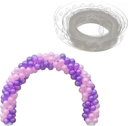 Honbay 4 Rolls Clear Single Hole Balloon Garland Kits Balloon Decorating Strips Tapes for Wedding and Party (16 Feet of each Roll)