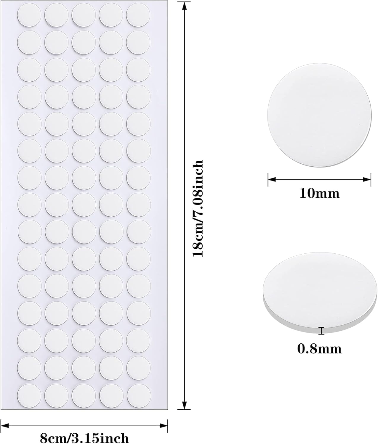 JANYUN 140 Pieces Adhesive Dots,Removable Round Putty Clear Tack No Trace Small Tape Stickers for Wall Hanging Festival Poster Office Party Decoration Picture Crafts