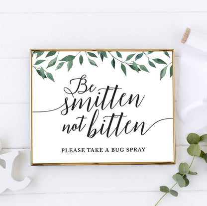 Andaz Press Wedding Party Signs, Natural Greenery Green Leaves, 8.5x11-inch, Bridal Shower Scavenger Hunt, 1-Pack - Colors B