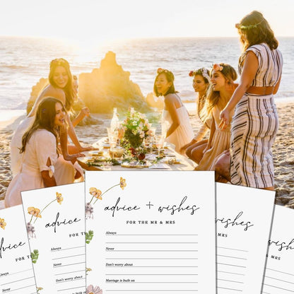 GardenCity Find The Guest Bingo Game Cards, Bridal Shower Games, Baby Shower Bingo, Wedding Game, 50 Cards - Wildflower
