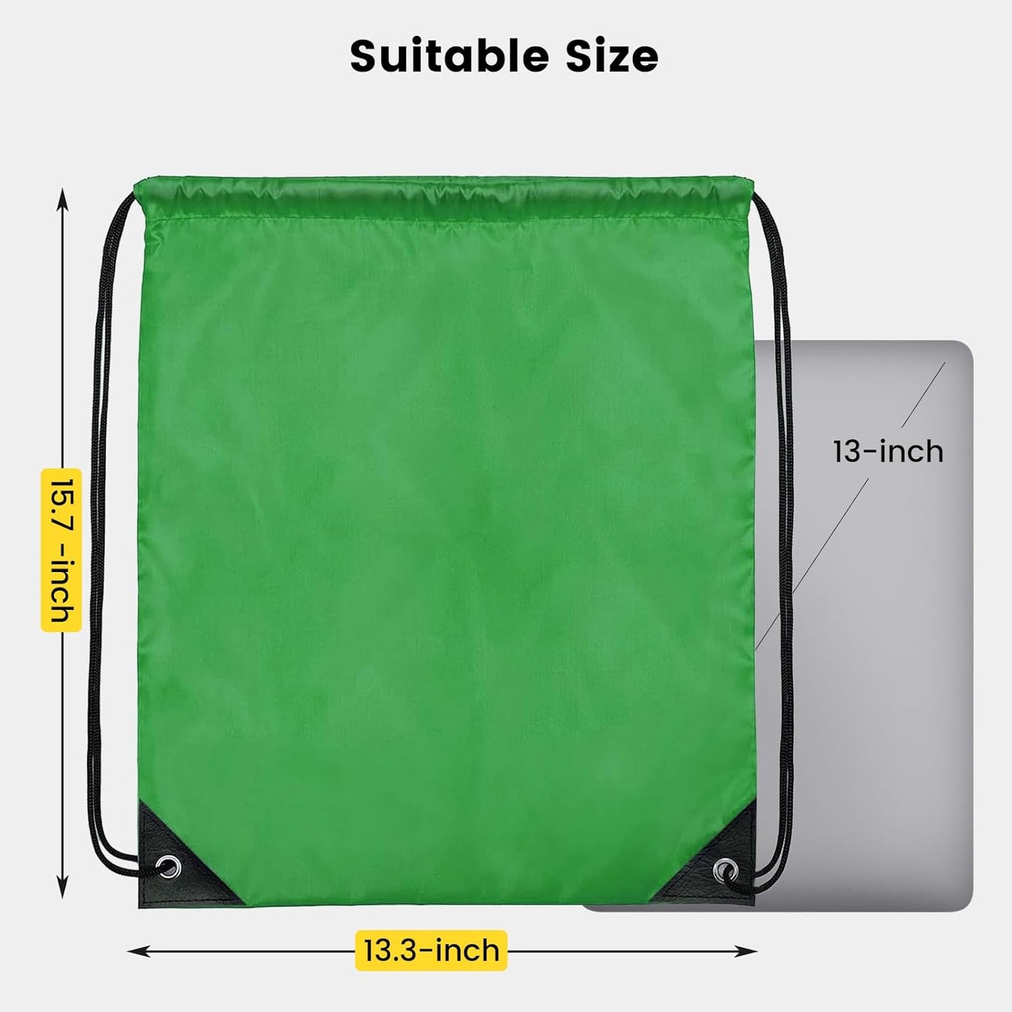 Vorspack 10 Pcs Drawstring Bags Bulk - Drawstring Backpack Draw String Back Bag for Gift, DIY, Party, Gym, Trip - 10 Colors