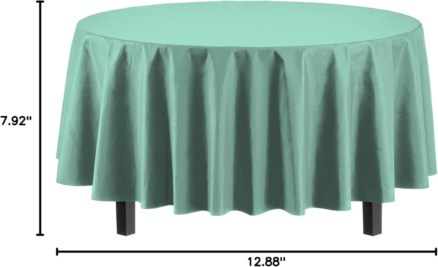 12-Pack Premium Plastic Tablecloth 54in. x 108in. Rectangle Table Cover - Dark Blue - Colors A