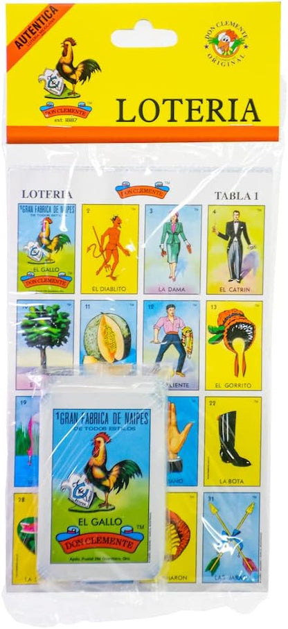 Loteria Authentic Mexican Game, Bingo Game with Colorful Illustrated Cards, Don Clemente Brand (10 Tablas (10 Boards))