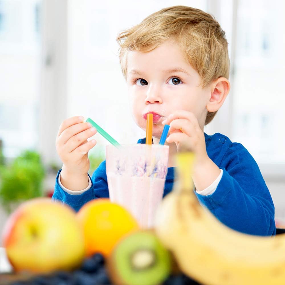 100 Pcs Jumbo Smoothie Straws,Colorful Disposable Wide-mouthed Large Straw.