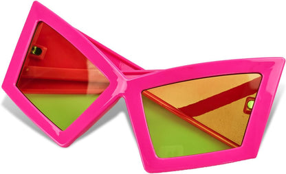 Funny Oversized Party Glasses Sunglasses Max Width 5.9", Hilarious Costume Accessories for Birthdays, Dance Parties