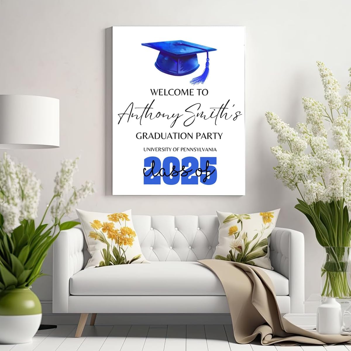 Graduation Party Welcome Sign, Photo Graduation Poster, Graduation Decorations, Grad Party Sign, Grad Welcome Sign, Graduation gift for best friend, Graduation gift for daughter, sister, brother - 1