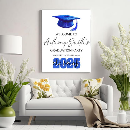 Graduation Party Welcome Sign, Photo Graduation Poster, Graduation Decorations, Grad Party Sign, Grad Welcome Sign, Graduation gift for best friend, Graduation gift for daughter, sister, brother - 1