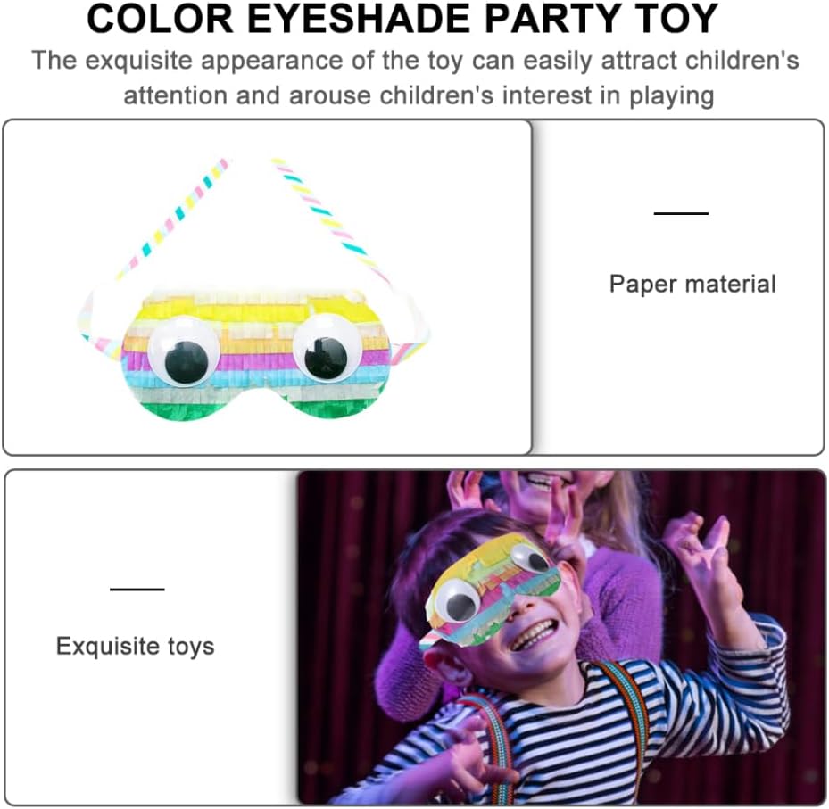 SUPVOX 2pcs Paper Eye Masks for Boys and Girls Birthday Party Games Fun Pinata Supplies for Boy Girl Celebrations Lightweight and Eye-catching Design