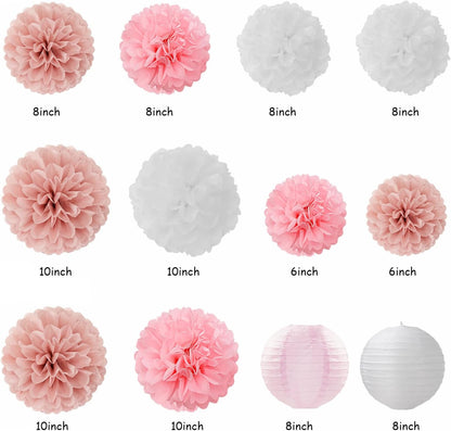 2026 Blue Class-Congratulations Prom Graduation Party-Decorations - 22pcs High School College Grad Supplies Decor,Royal Navy White Silver Tissue Pom Poms Streamers, Paper Flowers Lanterns Hugmoon