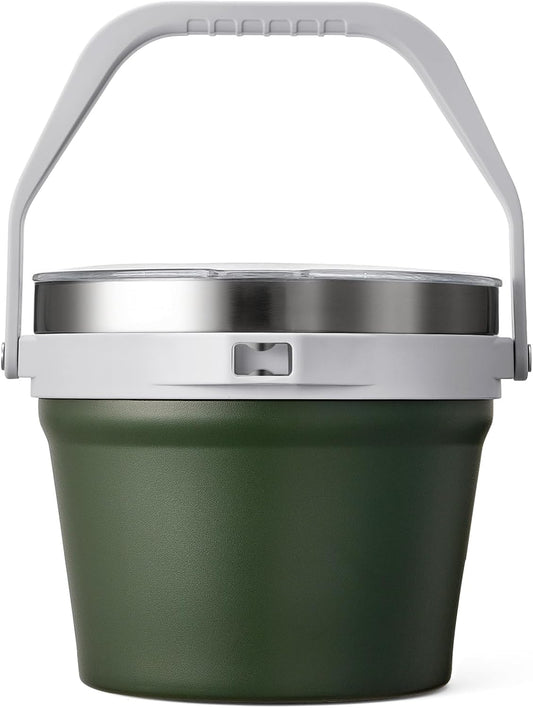COKTIK 7L Insulated Ice Bucket with Lid，Double Wall Vacuum Stainless Steel Beverage Bucket Keeps Frozen Longer，Holds 6 Longnecks or 3 Bottles of Wine，for Cocktail, Champagne, Large Parties(Blue)