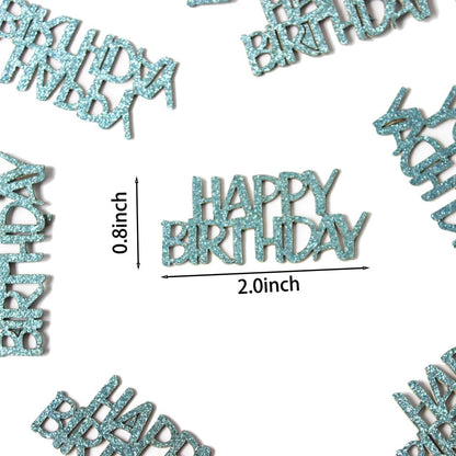 Pink Happy Birthday Confetti - Girl Birthday Party Decorations - Light Pink Glitter Scatters for Baby Girl Party Table Decor Supplies - 100PC