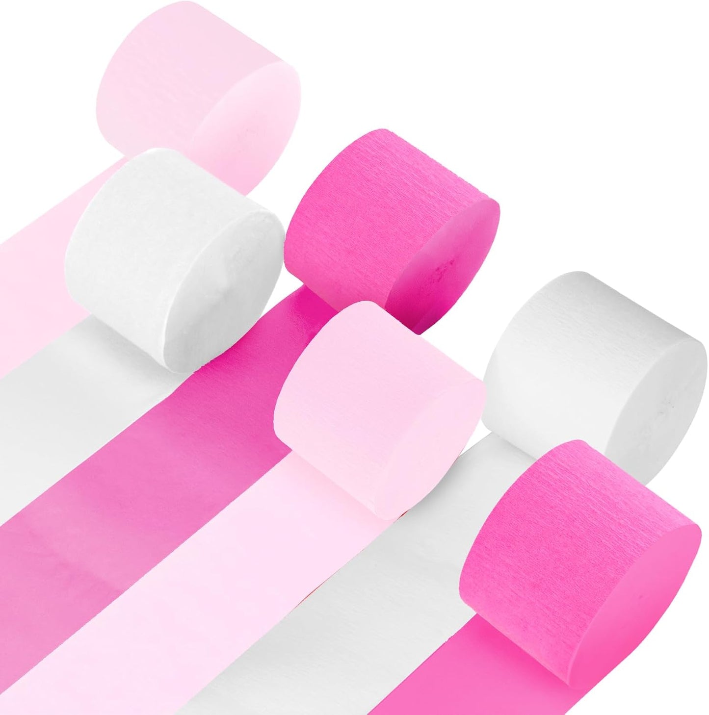 MAQIHAN Pastel Crepe Paper Streamers - 6 Rolls 492ft Crepe Paper Valentine's Easter Mother's Day Anniversary Graduation Mermaid Party Spring Themed Wedding Baby Shower Brithday Party Decor Streamers