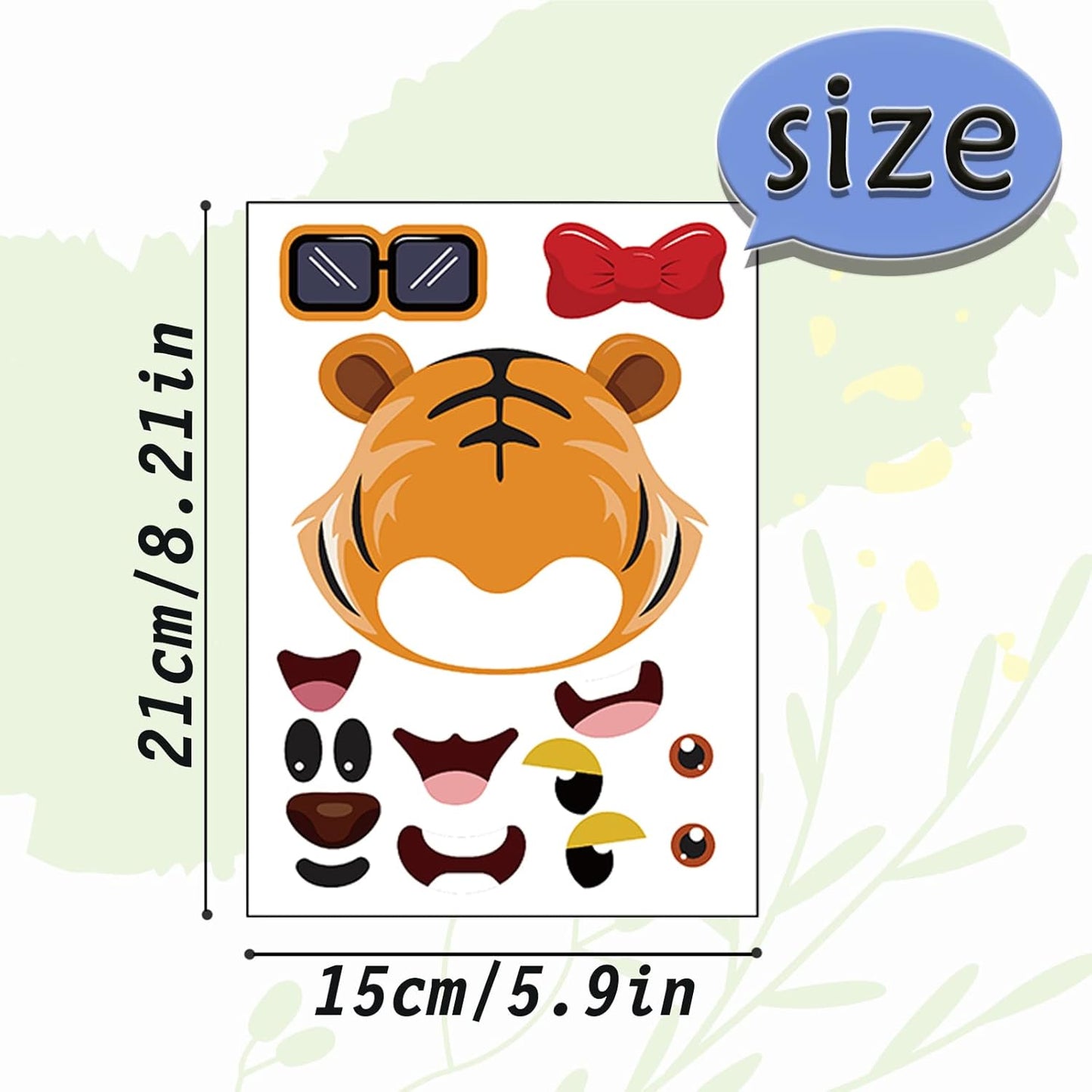 24 Sheets 8.27''×5.9'' Make Your Own Stickers for Kids Toddlers, Make a Face Stickers Mix and Match with Unicorns Dinosaur Horse and Sea Animals for Kids Party Favors Activities