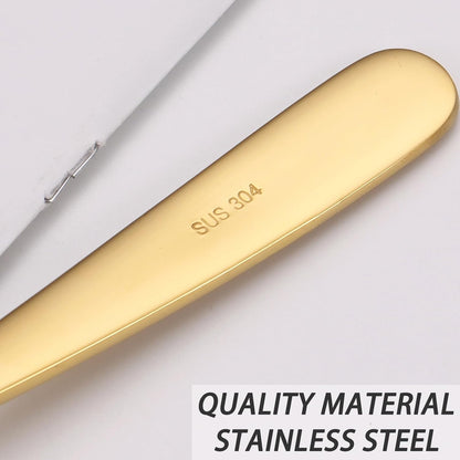 Large Serving Spoon, Stainless Steel Catering Serving Utensils for Party Buffet Dinner Banquet Cooking Kitchen Basics,Dishwasher Safe(Gold)