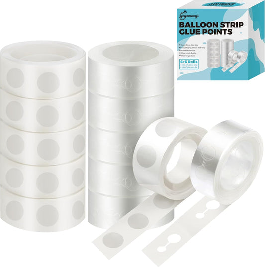gegemaoyi 1000Pcs Clear Glue Dots Double Sided Adhesive Points for Balloons Craft Decor
