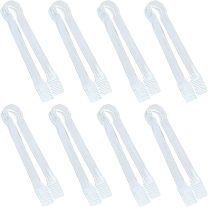 8 Pcs Plastic Buffet Serving Tongs, Mini Appetizers Tongs for Food(Clear)