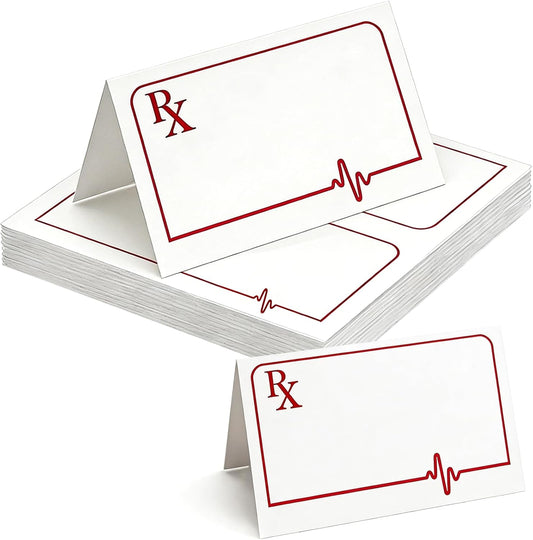 25 Pcs Nurse Themed Food Place Cards Folding Nursing Graduation Table Place Cards Nurse Food Tent Labels for Hospital Nursing Graduation Party Supplies