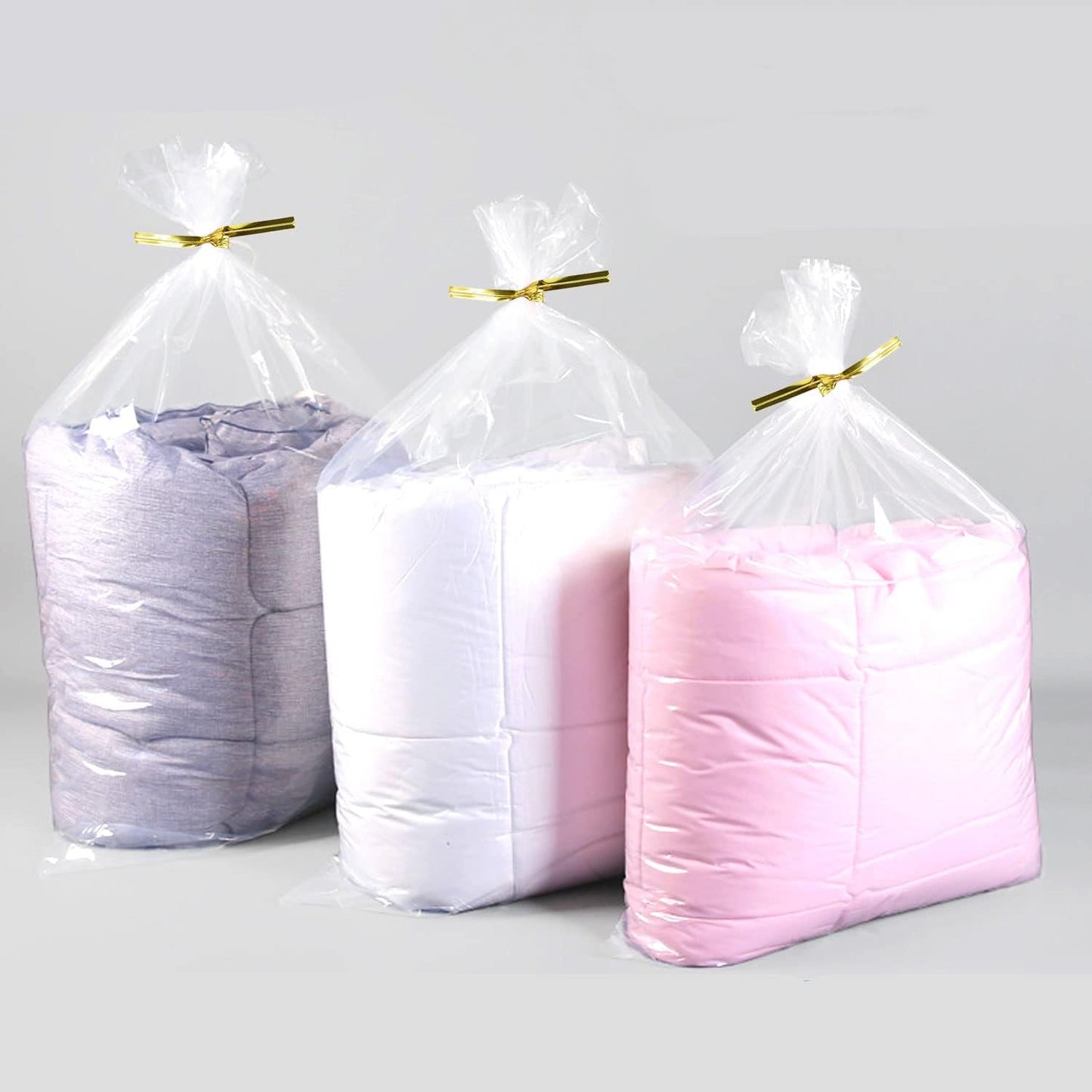 Zcintert Clear Cello Cellophane Treat Bags, 100 Pcs - 7.9" x 11" (2mils), Plastic Gift Bags for Candy, Party Favor, Cookies, Candies Packaging, with 4” Twist Ties