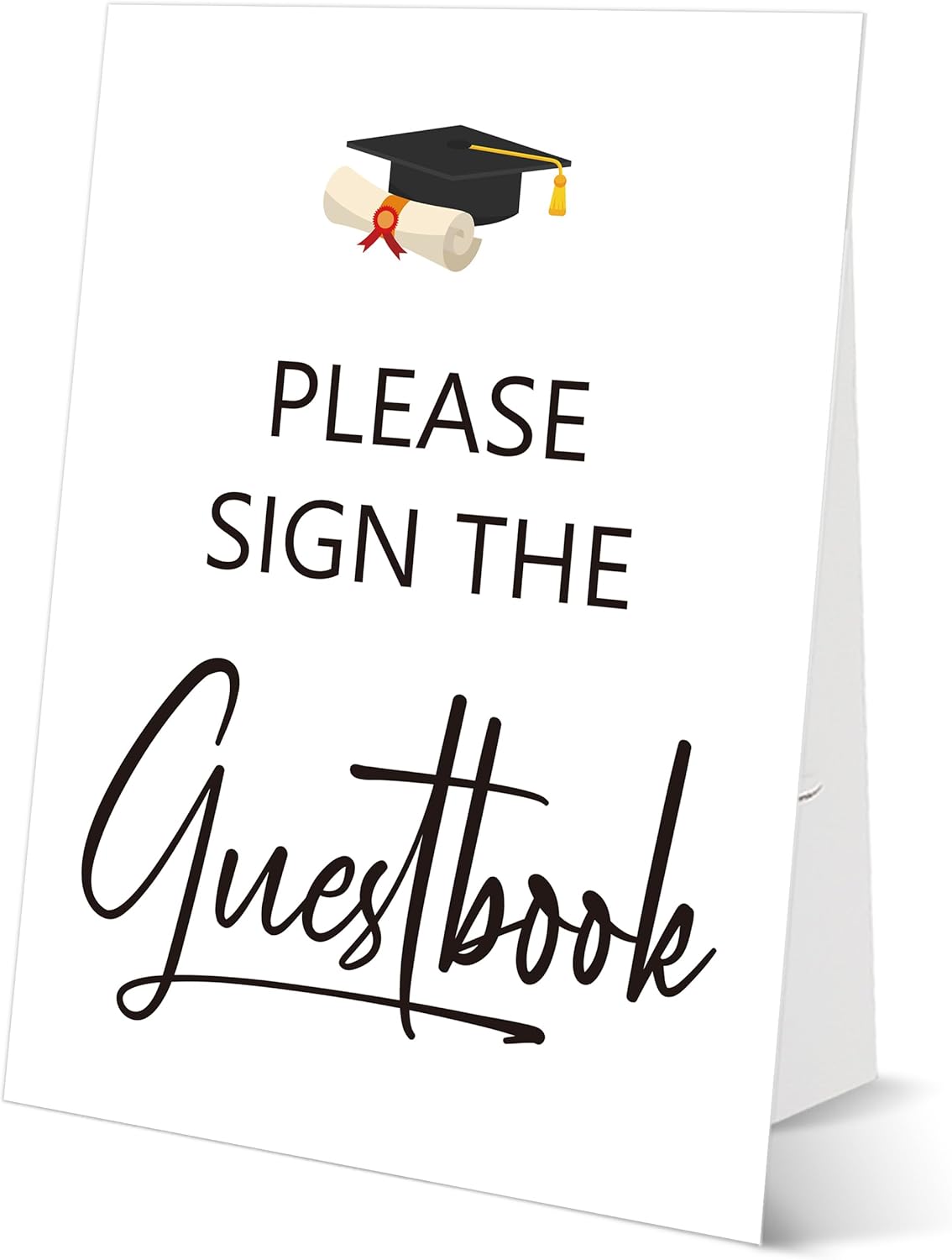 Graduation Tabletop Sign, Guestbook Sign, Include One 8×11 Signs with Holder, Graduation Party Signs for Class of 2026, High School College Grad Decoration - QF02