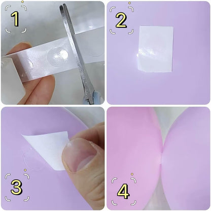 80 Balloon Clips and 100 Dots Glue Points and a Tie, Connector, for wedding, parties, etc. Arch tool