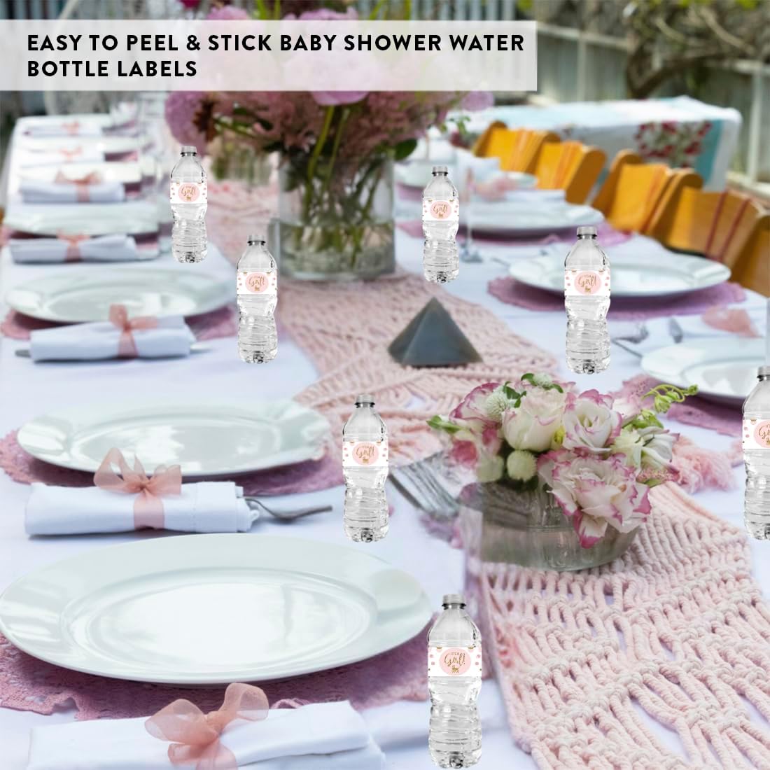 Andaz Press Blush Pink Gold Glitter Girl Baby Shower, Printable Table Tent Place Cards, 20-Pack, Seat Placement Cards Blank Place Cards For Table Settings Name Cards for Wedding, Graduation Food Cards - Colors B
