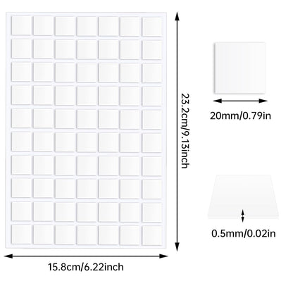 JANYUN 140 Pieces Adhesive Dots,Removable Round Putty Clear Tack No Trace Small Tape Stickers for Wall Hanging Festival Poster Office Party Decoration Picture Crafts