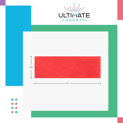 Ultimate Confetti, Multicolor Biodegradable Confetti - Rectangular Fluttering Tissue Paper Confetti for Cannon and Launcher use - Best for Holidays, Birthday, Wedding, and Parties - 1 lb, 16 oz