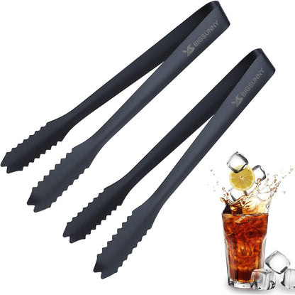MSY BIGSUNNY Durable Stainless Steel Ice Tongs, 7 inch Sugar Cube Serving Tongs, Set of 2