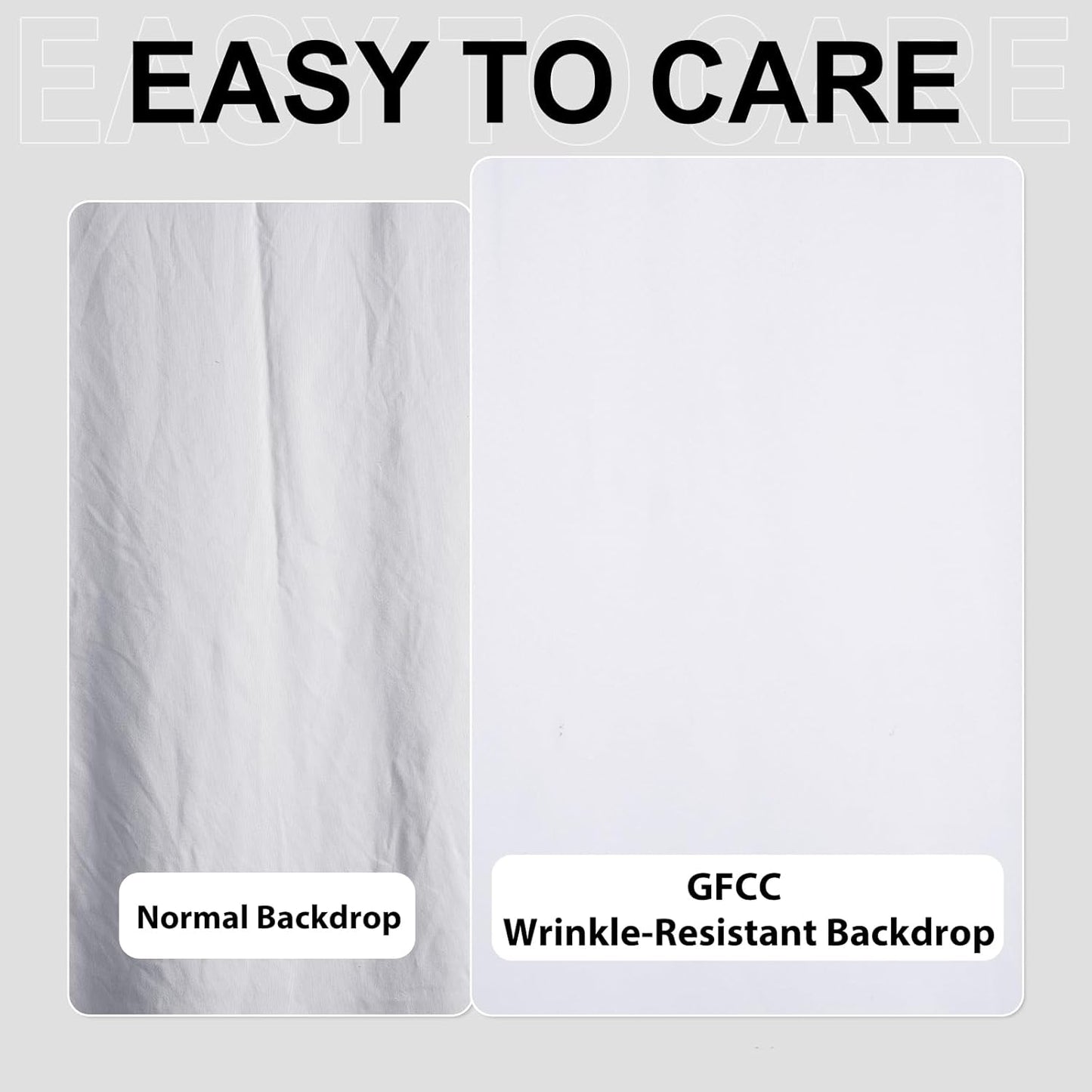 GFCC 8FTX10FT White Backdrop Background for Photography Photo Booth Backdrop for Photoshoot Background Screen Video Recording Parties Curtain