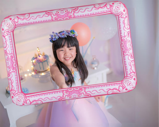 Merrimax - Inflatable Rainbow Picture Frames for Photo Booth - Fun Photo and Props for Pride Party, Birthday and Holiday Decorations Outdoor - Selfie Favors for Memories and Experiences