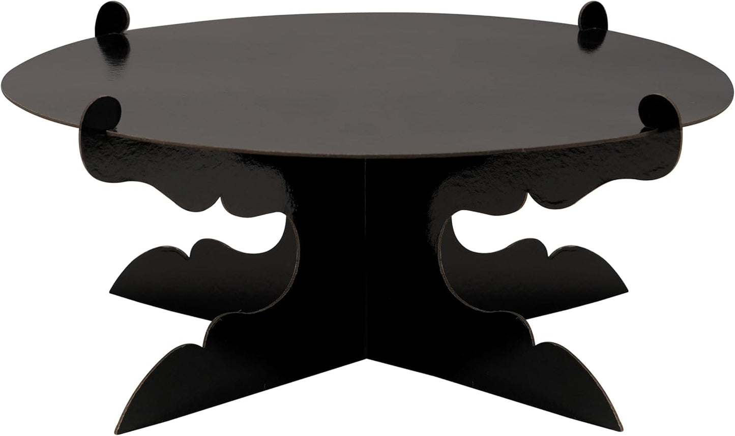 12 inch One Tier Cardboard Cake Stand,Black Cupcake Stand for Birthday Wedding DIY Dessert Decoration