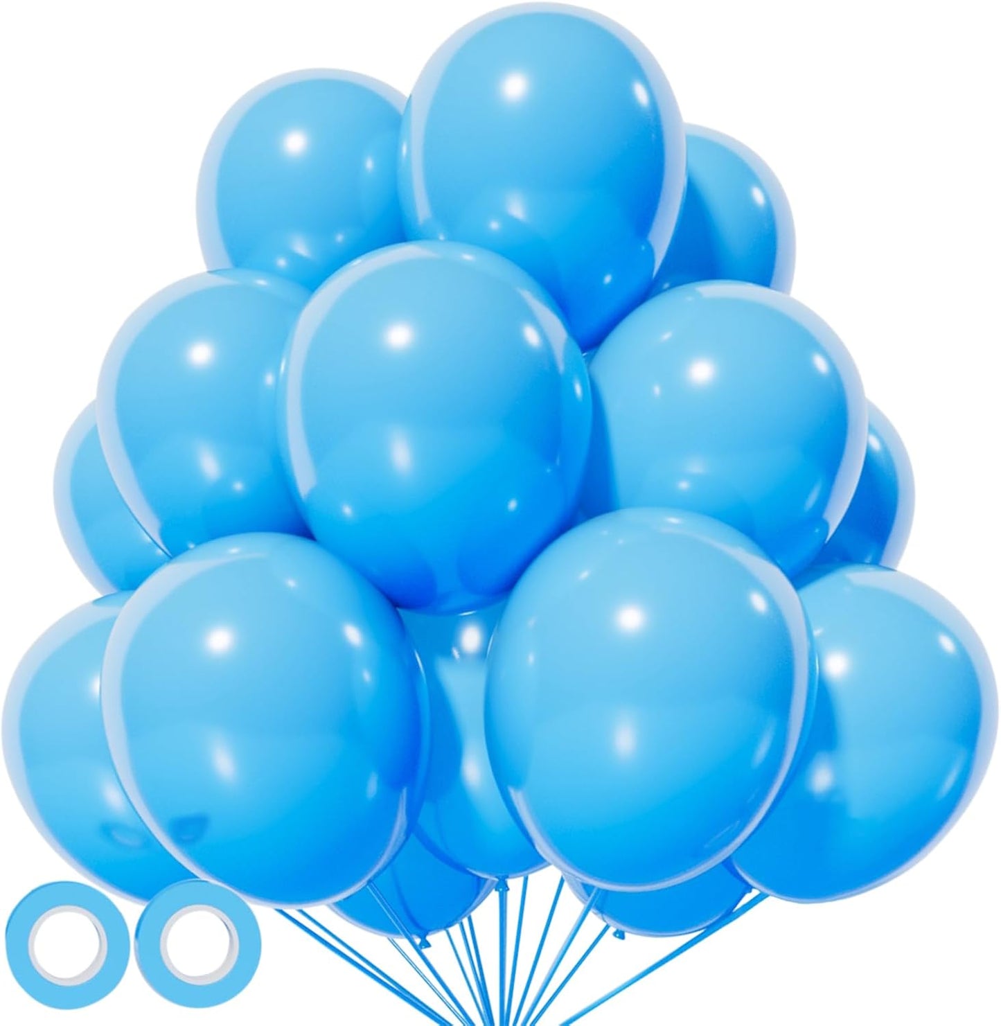 110pcs Black Balloon 12 inch, Black Latex Balloons for Birthday Party Baby Shower Wedding(with 2 Ribbons). - Colors B