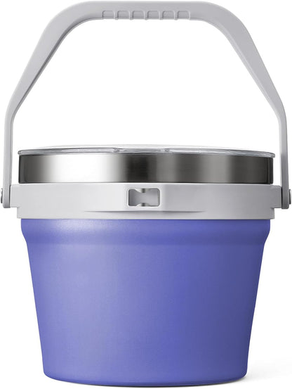 COKTIK 7L Insulated Ice Bucket with Lid，Double Wall Vacuum Stainless Steel Beverage Bucket Keeps Frozen Longer，Holds 6 Longnecks or 3 Bottles of Wine，for Cocktail, Champagne, Large Parties(Blue)