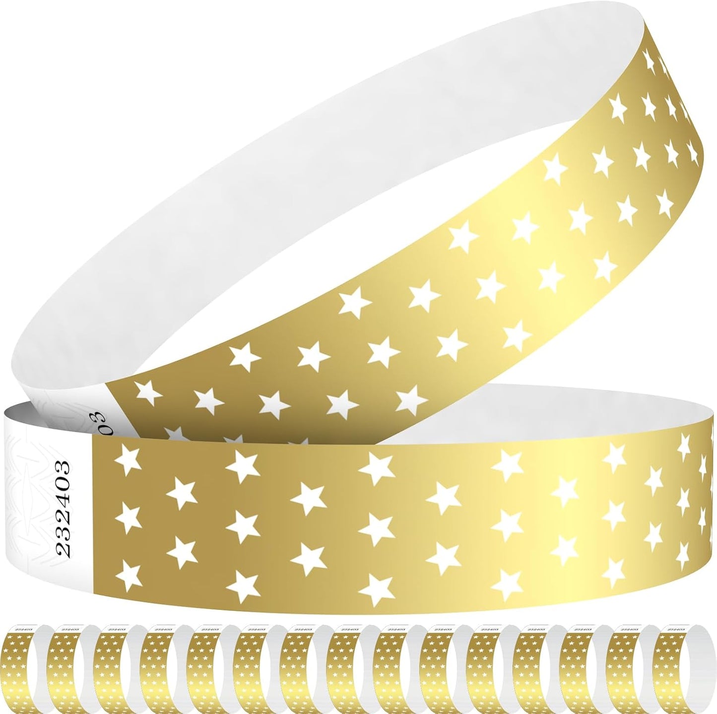 Neon Stars Yellow Green Paper Wristbands for Events, 100 Count 3/4" Paper Bracelets for Event Entry, Festivals, Parties, Clubs (Neon Star Yellow Green, 100)