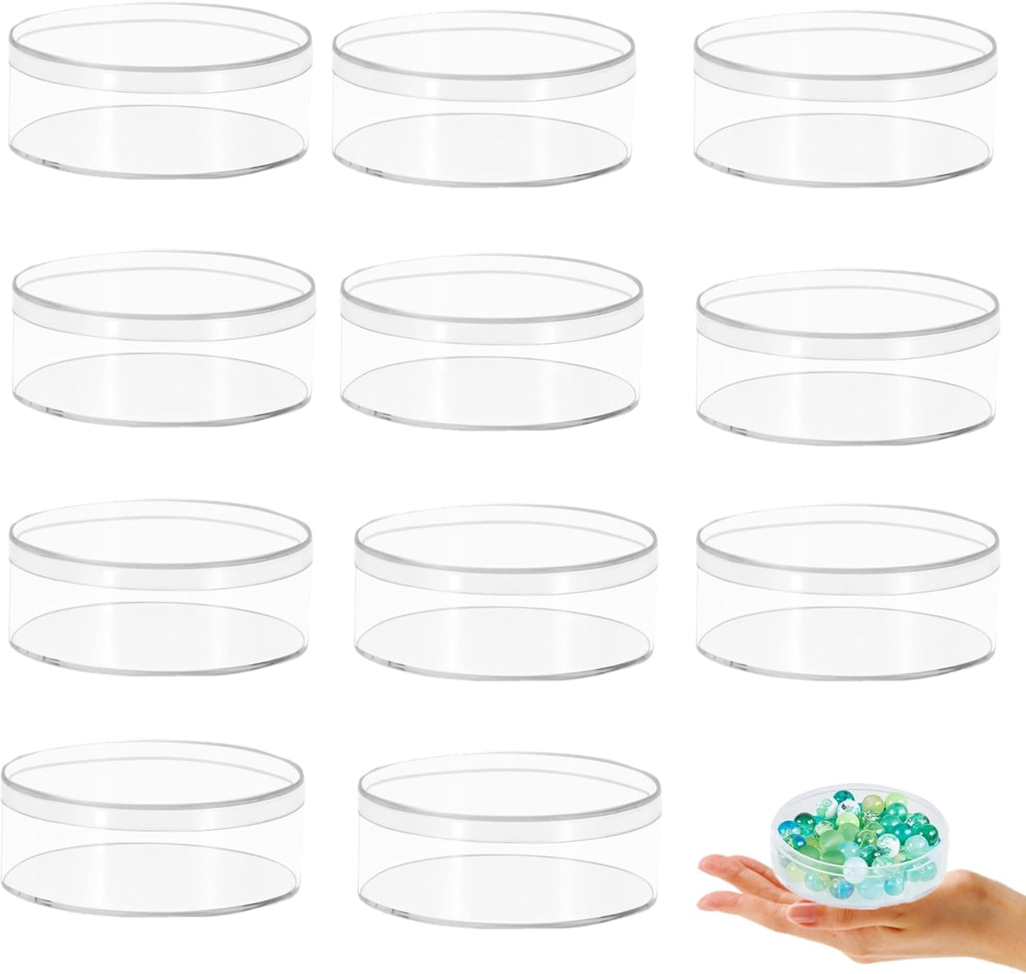 KissYou Acrylic Box Clear Boxes with Lid 12 Packs Small Candy Box Display Square Cube Wedding Graduation Party Decorations Jewlry Gift Box