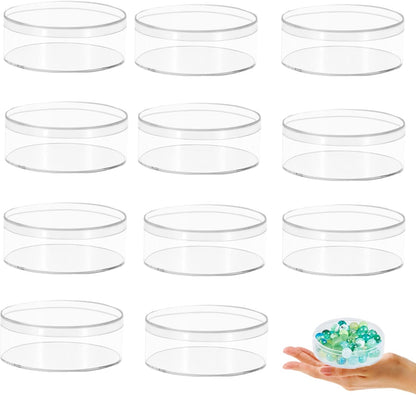 KissYou Acrylic Box Clear Boxes with Lid 12 Packs Small Candy Box Display Square Cube Wedding Graduation Party Decorations Jewlry Gift Box