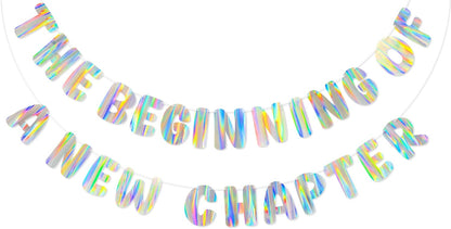 Iridescent Welcome Back We Missed You So Much Banner, Holographic Welcome Back Decorations, Pre-Strung Welcome Home sign for Office Party, Family Gathering, Back to School, Military Homecoming