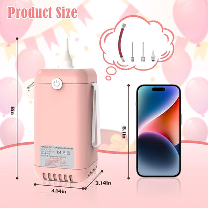 Ball Pump Balloon Pumps Electric, Balloon Pump Portable Long Animal Balloon Pump, Electric Blower Machine Inflator Basketball Pump 260 Balloon Pump for Party/Wedding/Birthday Decorations