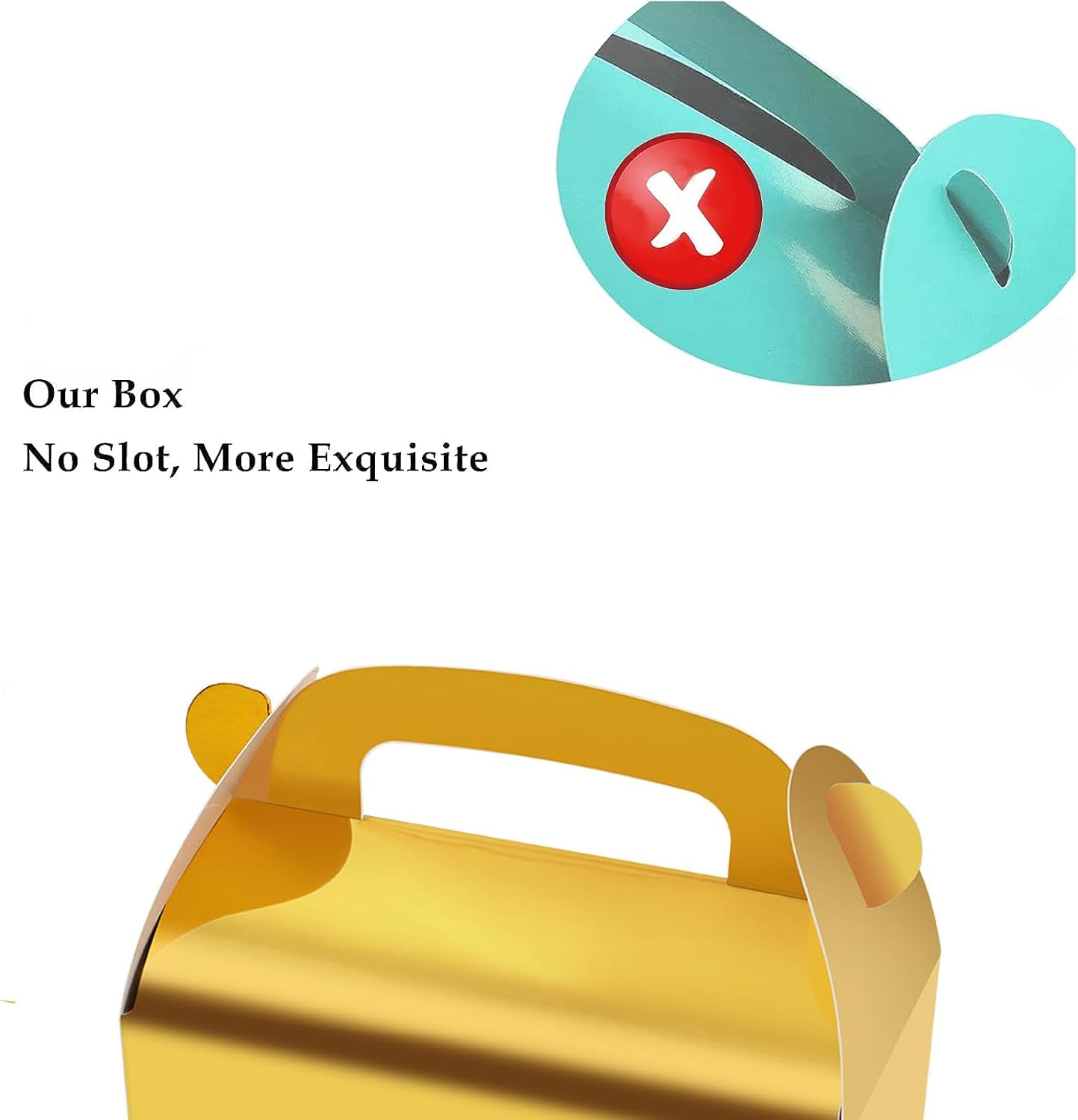 30-Pack Yellow Party Favor Treat Boxes, Goodie Candy Box, Gable Paper Gift Boxes with Handles Perfect for Construction and Chic Yellow Submarine Party Decoration Supplies