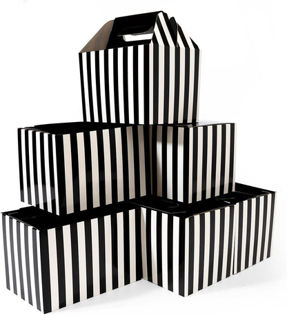 Happyhiram 30 CT Large Welcome Boxes with Handles White, 9x6x6 Gable Gift Easter Boxes Cardboard Paper Party Favor Boxes Barn Style Carry Out Box Recyclable Paper Gift Packaging Boxes for Food Box Lunch Cookies Donuts Baby Shower Bridal Shower Wedding