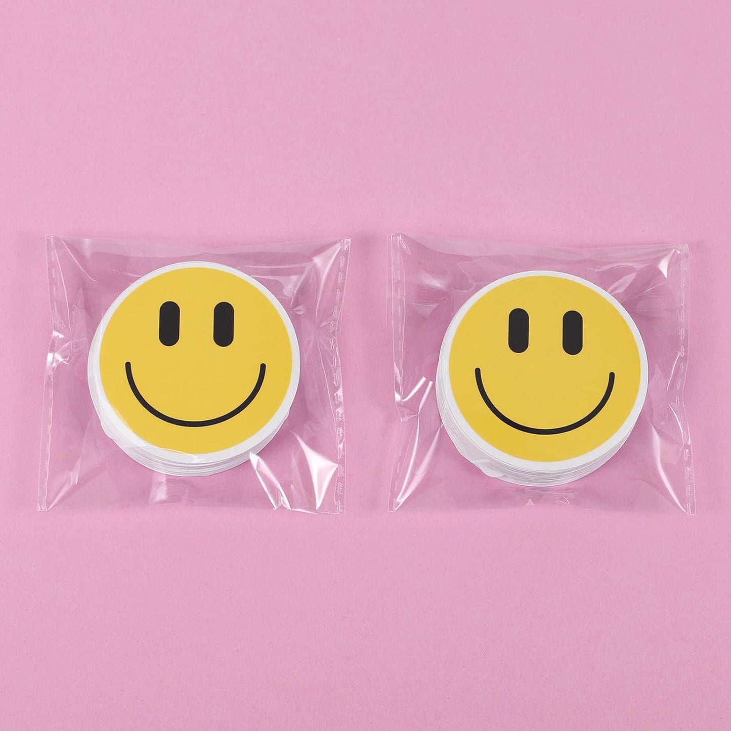 50PCS Smiling Stickers, Cute Water Bottle Stickers for Kids, for Teaching Rewards, Notebooks, Stationery, Luggage, Cartoon PVC Happy Stickers
