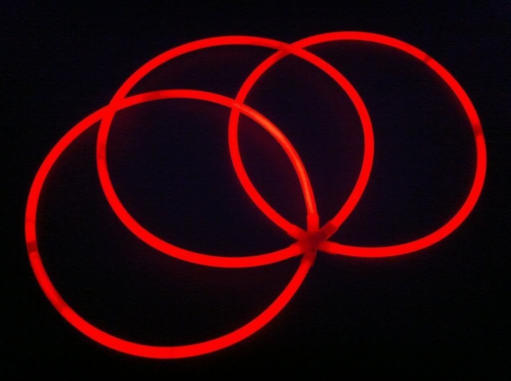Glow Sticks Bulk Wholesale Necklaces, 100 22" Glow Necklaces, Glow 8-12 Hr, Connector Pre-attached (handy), Bright Colors, Glow-in-the-dark Party Supplies.