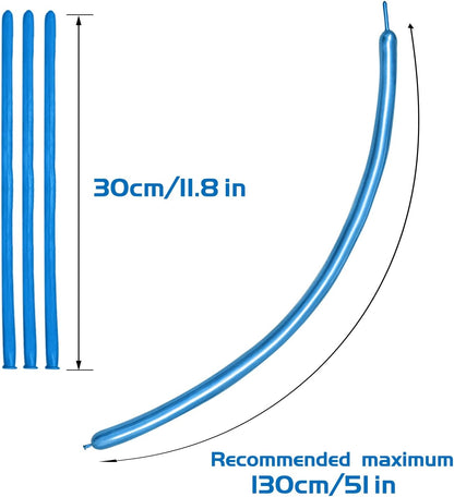 260 Clear Long Balloons for Animals, Thickening Skinny Latex Twisting for Arch Modeling Magic Clown Birthday Wedding Party Decorations 100pcs