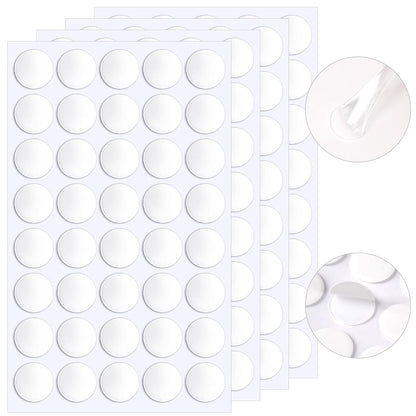 JANYUN 140 Pieces Adhesive Dots,Removable Round Putty Clear Tack No Trace Small Tape Stickers for Wall Hanging Festival Poster Office Party Decoration Picture Crafts