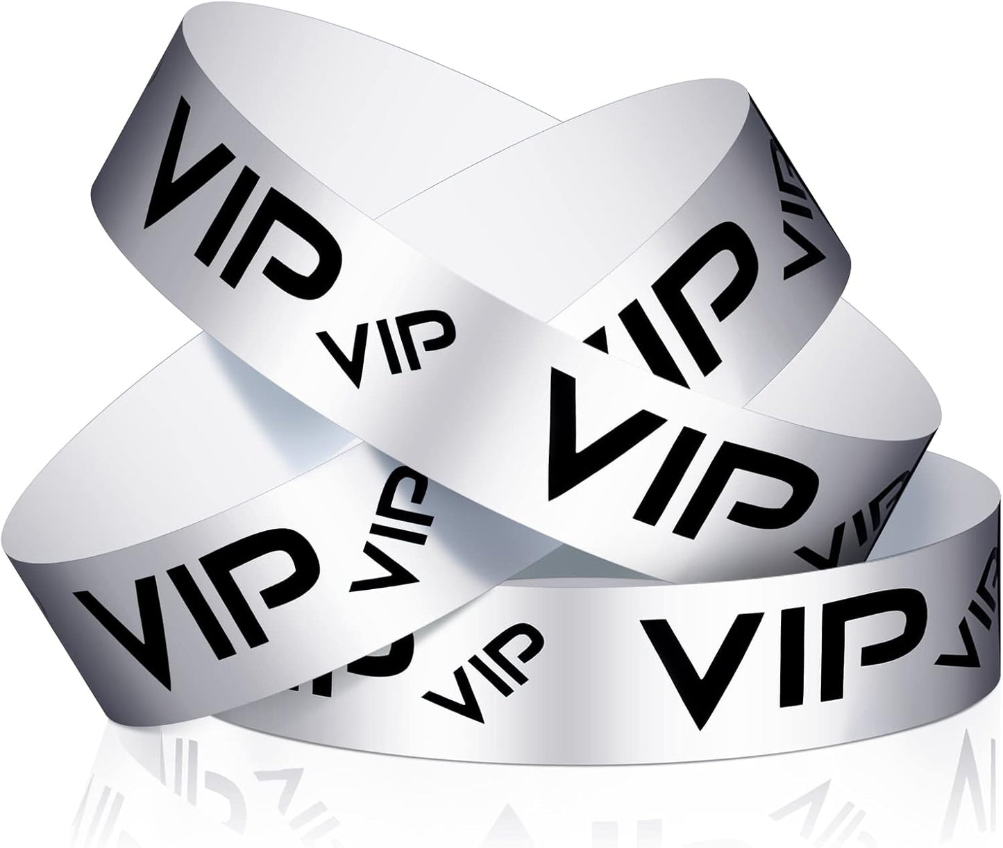 Teling 500 Pack VIP Plastic Wristbands Bracelets Party for Events VIP Custom Wristbands Plastic Bracelets Tear proof Waterproof Wrist Bands Arm Bands for Events Concerts