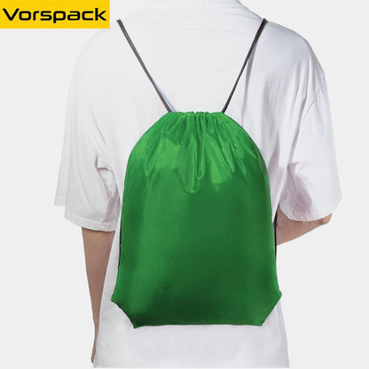 Vorspack 10 Pcs Drawstring Bags Bulk - Drawstring Backpack Draw String Back Bag for Gift, DIY, Party, Gym, Trip - 10 Colors
