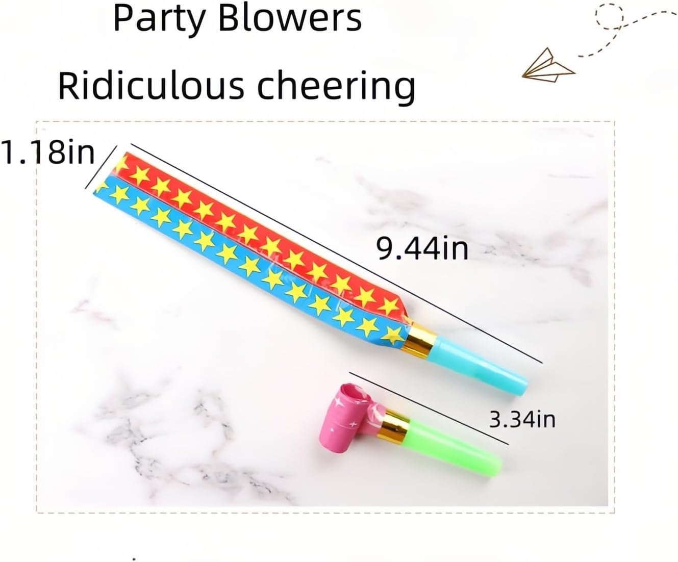 30-Pack Colorful Party Blowouts Noise Makers - Squawker Horns for Birthday, Wedding, New Year, Graduation - Fun Creative Toy Whistles with Automatic Roll-Out & Durable Material (Random Colors)
