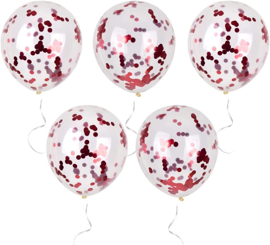Party Balloons 12inch 50 Pcs Latex Confetti Balloons Birthday Balloons Party Decoration Wedding Baby Shower Christmas Party-Confetti Silver