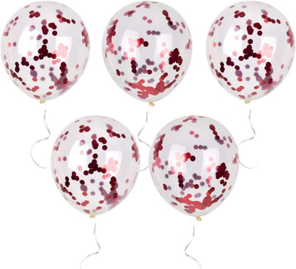 Party Balloons 12inch 50 Pcs Latex Confetti Balloons Birthday Balloons Party Decoration Wedding Baby Shower Christmas Party-Confetti Silver